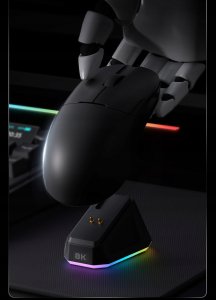 Mysz gamingowa bezprzewodowa Ajazz AJ159PRO -3 Mod-Black-Pixart 3395-8K Charging Dock 4