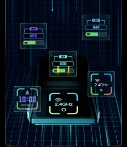 Mysz bezprzewodowa AJ179 APEX -3 Model-Blue-3950-8K Charging Dock 6
