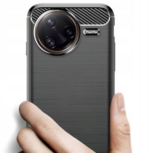 Hello Case Etui do Xiaomi Poco F7 Ultra (Czarne, Pancerne, Karbonowe, Ochronne, Case) 3
