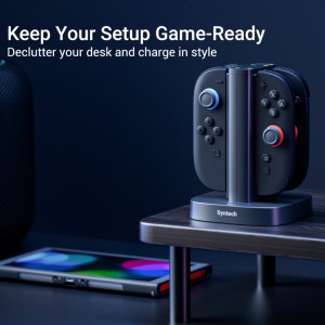 Stacja Ładowania Syntech G12 Joy-Con do Nintendo Switch 2 4w1 szybka z LED 7