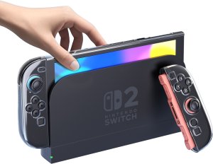 Obudowa Etui ochronne TPU z antypoślizgowym uchwytem do Nintendo Switch 2 | Transparentne 4