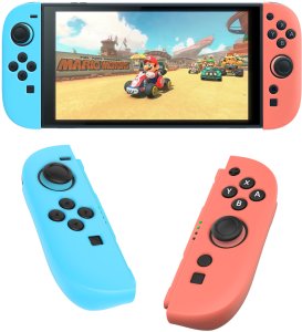 Etui silikonowe Ochronka na gamepad do Nintendo Switch 2 | Różowo-Niebieska 3