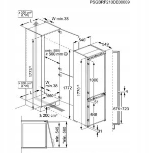 Lodówka Electrolux Wbudowany 177cm lodówka E7TNGE18S 3