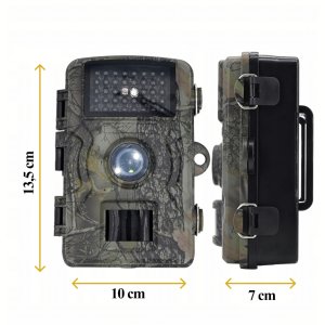 KAMERA LEŚNA FOTOPUŁAPKA MYŚLIWSKA WODOODPORNA IP66 IR 1080p LCD 2" 16 MPX 11