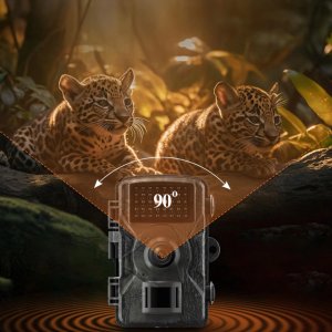 KAMERA LEŚNA FOTOPUŁAPKA MYŚLIWSKA WODOODPORNA IP66 IR 1080p LCD 2" 16 MPX 8