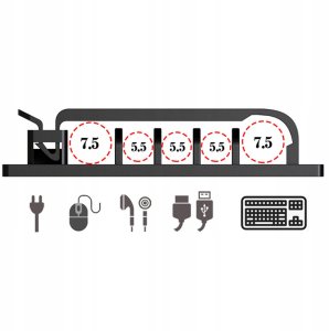2x UCHWYT DO KABLI PRZEWODÓW ORGANIZER MASKOWNICA 3