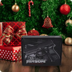 Skleplolki PISTOLET ASG NA KULKI PLASTIKOWE METALOWY GLOCK REPLIKA W PUDEŁU + KULKI 7