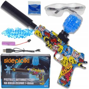 PISTOLET AUTOMATYCZNY MASZYNOWY ELEKTRYCZNY GLOCK TŁUMIK AKU ZESTAW 13