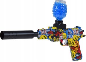 PISTOLET AUTOMATYCZNY MASZYNOWY ELEKTRYCZNY GLOCK TŁUMIK AKU ZESTAW 15