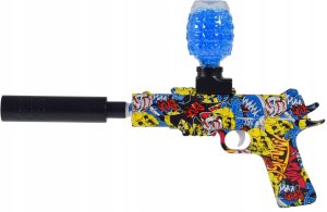 PISTOLET AUTOMATYCZNY MASZYNOWY ELEKTRYCZNY GLOCK TŁUMIK AKU ZESTAW 2