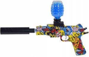 PISTOLET AUTOMATYCZNY MASZYNOWY ELEKTRYCZNY GLOCK TŁUMIK AKU ZESTAW 5
