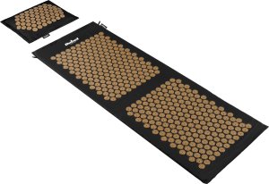 Rebel Mata zdrowotna ECO* z kolcami do akupresury z poduszką, 130x50cm, XXL, złote kolce, Active 2