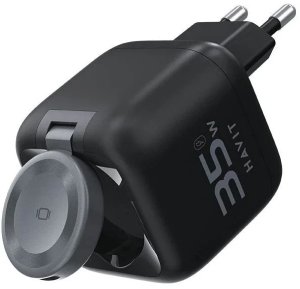 Ładowarka podróżna Havit UC250 z rozciąganym kablem (czarny) 3