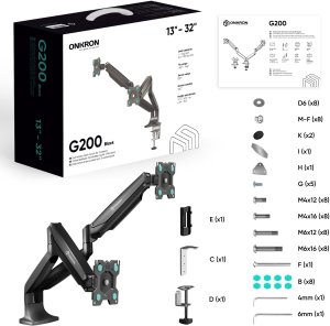 MONITOR ACC WALL MOUNT/13-32" BLACK G200-B ONKRON G200-B (4603728440705) 3