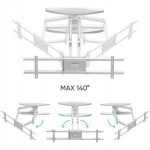 TV SET ACC WALL MOUNT/40-75"/WHITE M6L-W ONKRON M6L-W (4262392442226) 4