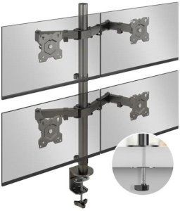 Onkron Uchwyt biurkowy na 4 monitory 13" - 32" (D421E-B) 2