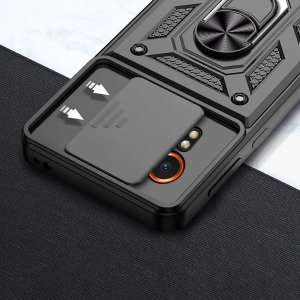 krainaGSM Etui do Samsung Galaxy Xcover 7 PANCERNE SLIDE RING CASE + SZKŁO 9H 2