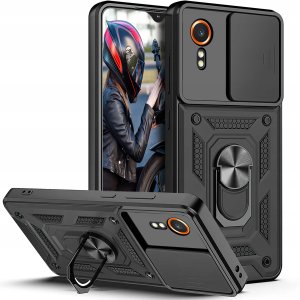 krainaGSM Etui do Samsung Galaxy Xcover 7 PANCERNE SLIDE RING CASE + SZKŁO 9H 5