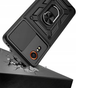 krainaGSM Etui do Samsung Galaxy Xcover 7 PANCERNE SLIDE RING CASE + SZKŁO 9H 7