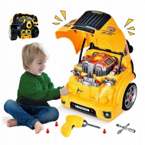 AUTOBUS INTERAKTYWNY ZESTAW MECHANIK 59 ELEMENTÓW ŚWIATŁA DŹWIĘKI NARZĘDZIA 13