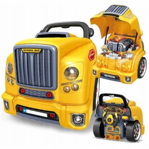 AUTOBUS INTERAKTYWNY ZESTAW MECHANIK 59 ELEMENTÓW ŚWIATŁA DŹWIĘKI NARZĘDZIA 14