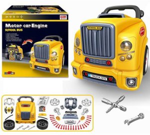 AUTOBUS INTERAKTYWNY ZESTAW MECHANIK 59 ELEMENTÓW ŚWIATŁA DŹWIĘKI NARZĘDZIA 6