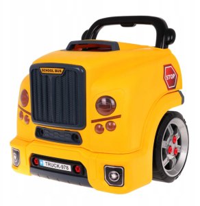 AUTOBUS INTERAKTYWNY ZESTAW MECHANIK 59 ELEMENTÓW ŚWIATŁA DŹWIĘKI NARZĘDZIA 8