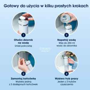 Irygator ZENT Stream+ bezprzewodowy PRO 360 Czarny 5