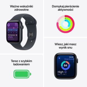 Smartwatch Apple Watch SE 3 GPS + Cellular 44mm Midnight Alu Sport S/M Granatowy  (MEPH4MP/A) 3