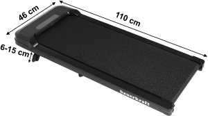 Bieżnia domowa elektryczna domowa Bauerkraft wyświetlacz chodzenie cardio czarna 15