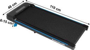 Bieżnia domowa elektryczna domowa Bauerkraft wyświetlacz chodzenie cardio niebieska 10