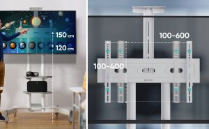 TV SET ACC MOBILE STAND/40-70"/WHITE TS1552-W ONKRON TS1552-W (4603728441016) 2