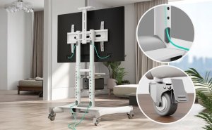 TV SET ACC MOBILE STAND/40-70"/WHITE TS1552-W ONKRON TS1552-W (4603728441016) 3