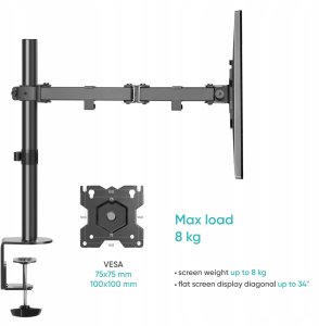 MONITOR ACC WALL MOUNT/13-34" BLACK D121E-B ONKRON D121E-B (4603726156950) 5