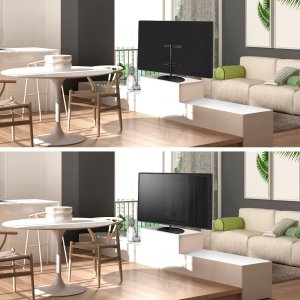 TV SET ACC DESKTOP STAND/32-65" BLACK PT2-B ONKRON PT2-B (4603728443331) 3