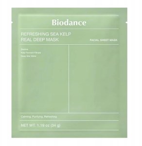 Mediheal BIODANCE_Refreshing Sea Kelp Real Deep Mask* łagodząca hydrożelowa maseczka do twarzy 34g x 4szt 2