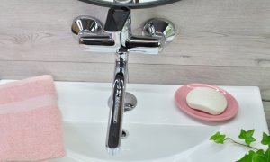 SOTBE INARI bateria wannowa ścienna + bateria umywalkowa ścienna 4