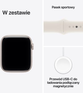 Smartwatch Apple Watch SE 3 GPS 40mm Starlight Alu Sport M/L Beżowy  (MEH54ZR/A) 8