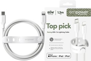 Kabel USB PanzerGlass USB-A - Lightning 1.2 m Biały (EM41725) 2