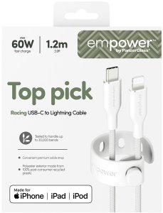 Kabel USB PanzerGlass USB-A - Lightning 1.2 m Biały (EM41725) 3