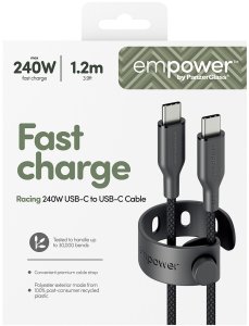 Kabel USB PanzerGlass USB-C - USB-C 1.2 m Czarny (EM64861) 3