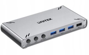 Przełącznik Unitek Unitek Przełącznik KVM USB-C 10Gbps z HDMI i transferem plików między systemami 2
