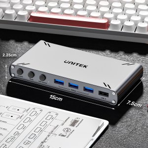 Przełącznik Unitek Unitek Przełącznik KVM USB-C 10Gbps z HDMI i transferem plików między systemami 11