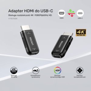Adapter USB Unitek V1187BBK01 USB-C - HDMI Czarny  (V1187BBK01) 13