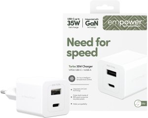 TURBO 35W CHARGER INCL. USB-C 2
