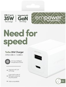 TURBO 35W CHARGER INCL. USB-C 3