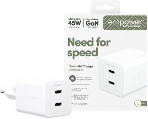 TURBO 45W CHARGER INCL. 2
