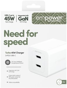TURBO 45W CHARGER INCL. 3