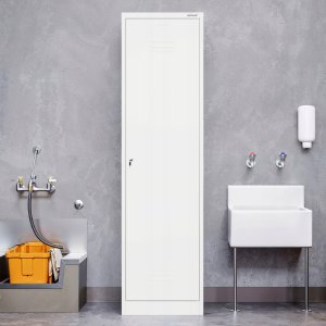 Metalowa szafa gospodarcza AGNES, 500 x 1850 x 500 mm, biała 14