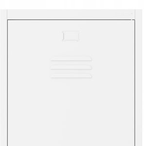 Metalowa szafa gospodarcza AGNES, 500 x 1850 x 500 mm, biała 5